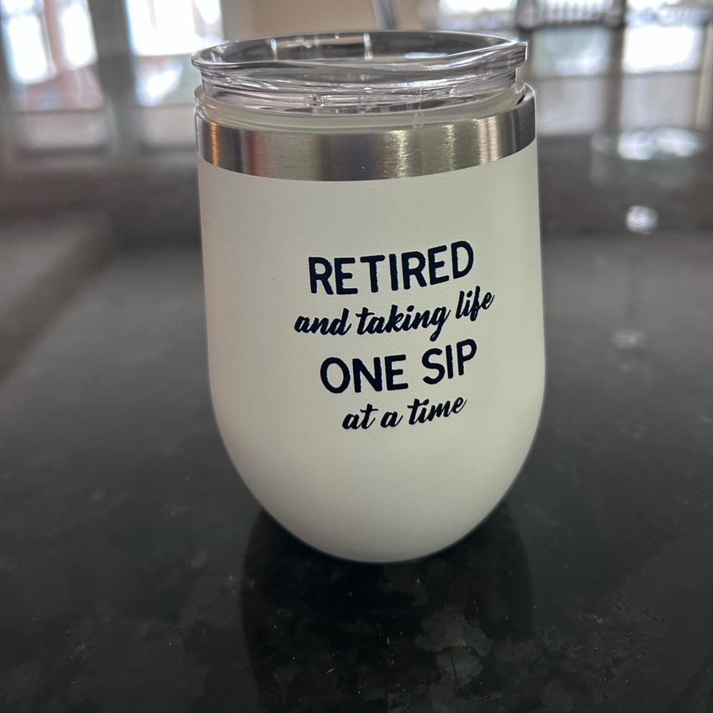 PAVILION Stemless Travel Tumbler with lid.
